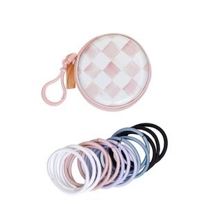NEW! MacKenzie-Childs x Goody Elastics Pouch - Rosy Check, 15ct